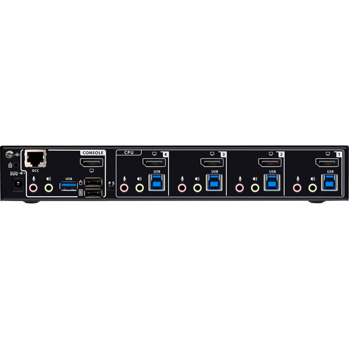 Interruptor KVMP con 4 puertos USB 3.0 y DisplayPort 8K