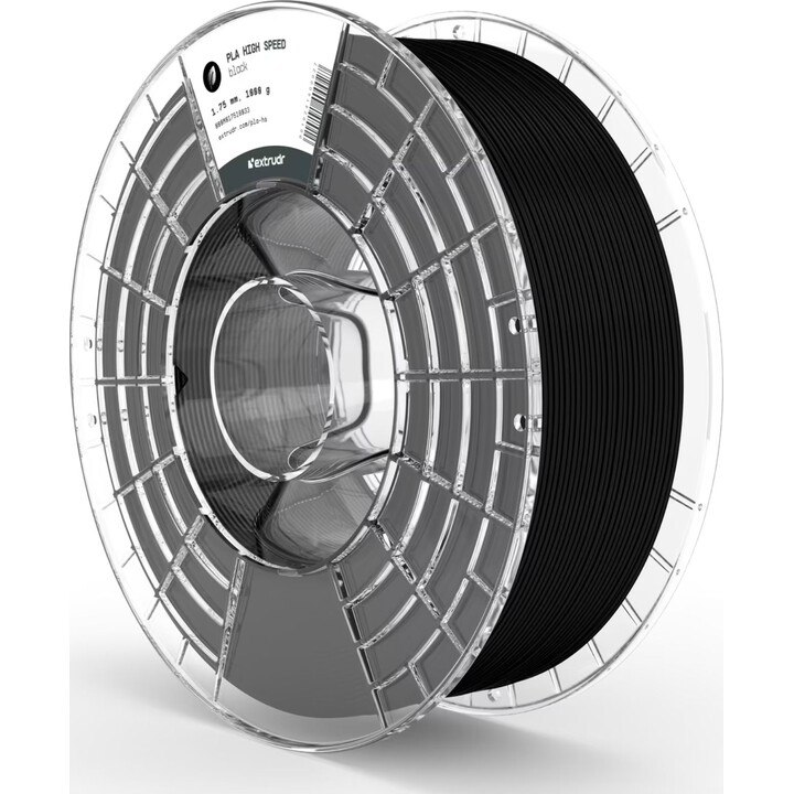Extrudr PLA HS filamento 1,75 mm 1 kg nero