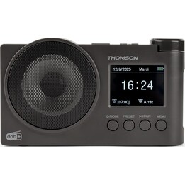 Radio Thomson con FM y DAB+, altavoz Bluetooth, reproductor USB, alimentación por red eléctrica o batería de litio recargable