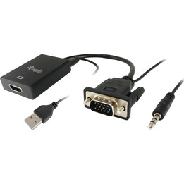 Adaptador de VGA (HD15) a HDMI con audio