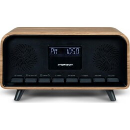 Radio-réveil rétro Thomson avec haut-parleur Bluetooth et chargeur USB-C, radio FM avec 50 stations préréglées, woo