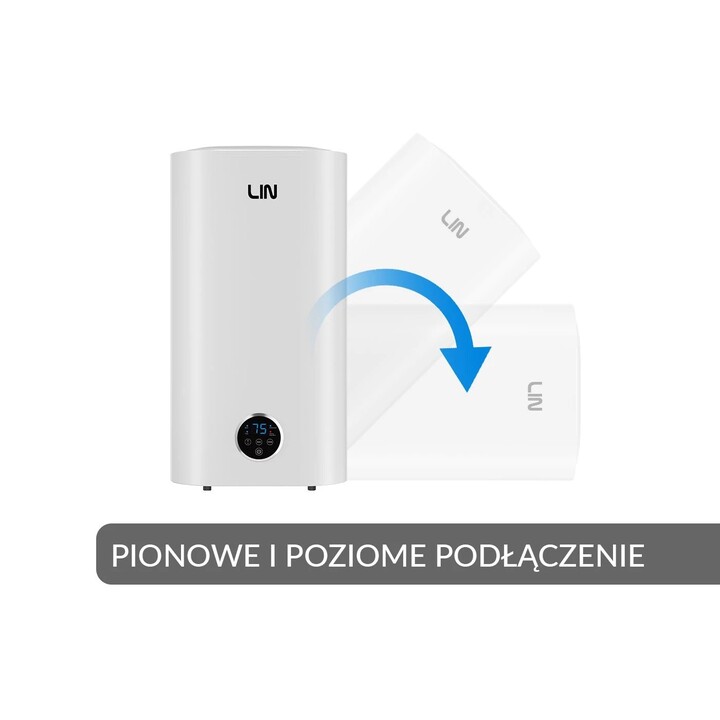 Aquecedor de água elétrico universal LIN LIFVD1SMWH de 50 litros, branco