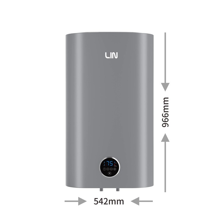 Chauffe-eau électrique intelligent LIN LIFVD1SMGY 80 L, gris, Wi-Fi