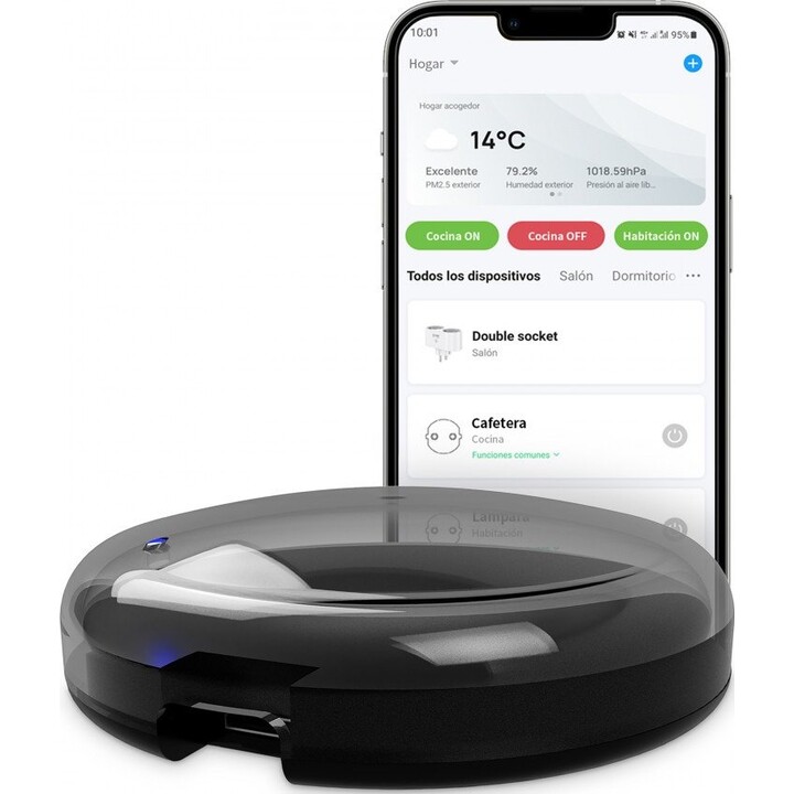 KSIX BXREMOTE Télécommande universelle 8 m, commande via application, noire