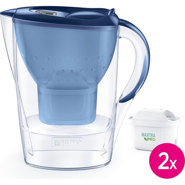 Brita Marella Blue Wasserkanne, 2 Filter, 2,4 l, Maxtra Pro