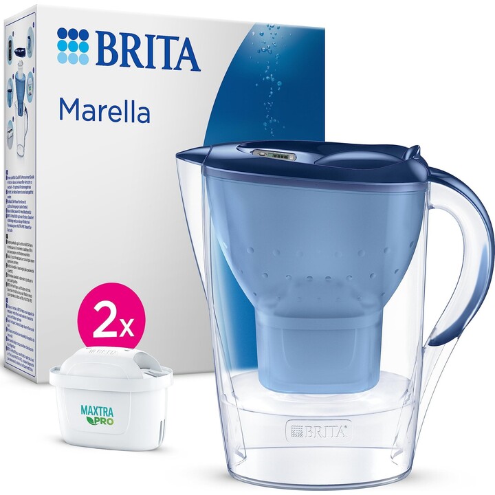Brita Marella Blue Wasserkanne, 2 Filter, 2,4 l, Maxtra Pro