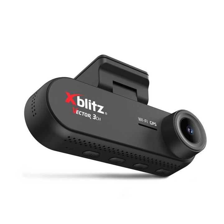 XBLITZ VECTOR 3CH DVR de 3 canais com câmera de ré, Wi-Fi e GPS.