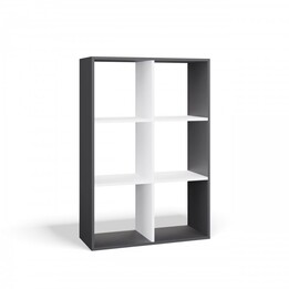 ÉTAGÈRE MALAX 2X3 ANTHRACITE/BLANC