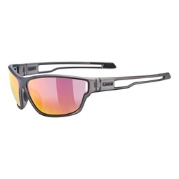 Occhiali sportivi unisex Uvex 5330872213 con montatura completa, colore grigio.