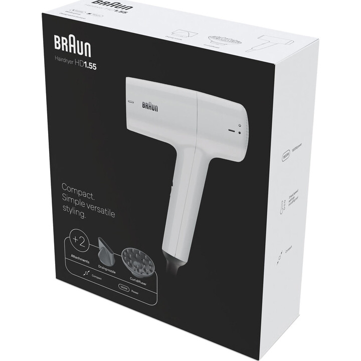 Secador de pelo Braun Haircare HD1 55 Braun Haircare55 Braun Haircare 55 blanco 1 800W Braun Haircare800W Braun Haircare 800W (B