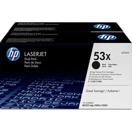 HP (Q7553XD) N° 53X HP53X HP 53X Pack double cartouche noire Schwarz (Q7553XD)