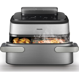 Philips Airfryer NA565 02 Megabasket 9,5L 2750W silber schwarz (NA565/02)