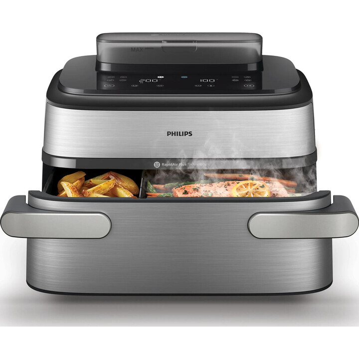 Philips Airfryer NA565 02 Megabasket 9,5L 2750W silver black (NA565/02)