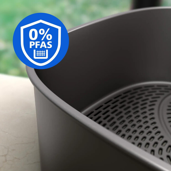 Freidora de aire Philips NA565 02 Megabasket 9,5L 2750W plata y negro (NA565/02)