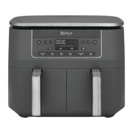 Friggitrice ad aria calda Ninja Dual Zone DZ300EU (grigio/argento, 2.470 watt, 2 cestelli da 3,8 litri ciascuno)