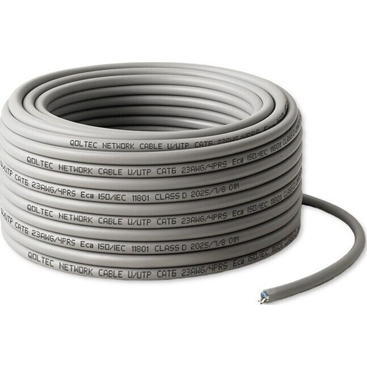 Cavo patch UTP cat6 in rame Cu LAN 25m grigio