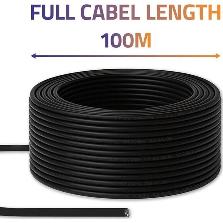 Câble de brassage UTP CAT6 LAN 100 m noir