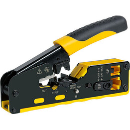 Logilink WZ0060 pince à sertir pour CAT.5/CAT.6/CAT.6a/CAT.7 et Pass-Through, noir/jaune