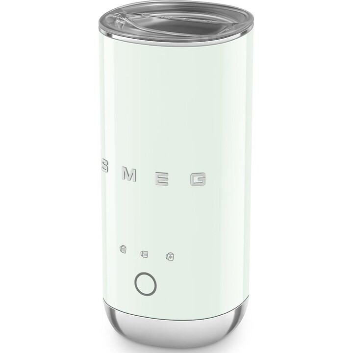 Espumador de leche automático Smeg MFF02PGEU estilo años 50, verde pastel