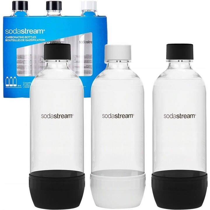 Botella PET universal Sodastream (3 botellas, 1 L, negra) (2260525)