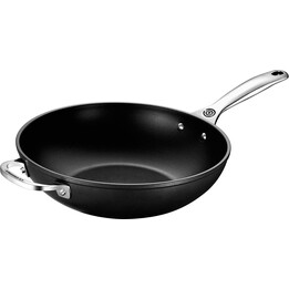 Le Creuset Sauteuse mit gehärteter Antihaftbeschichtung, Schwarz/Silber, 30 cm