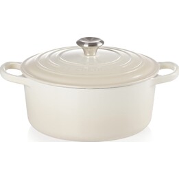 Olla redonda Le Creuset Signature, color Meringue, 22 cm