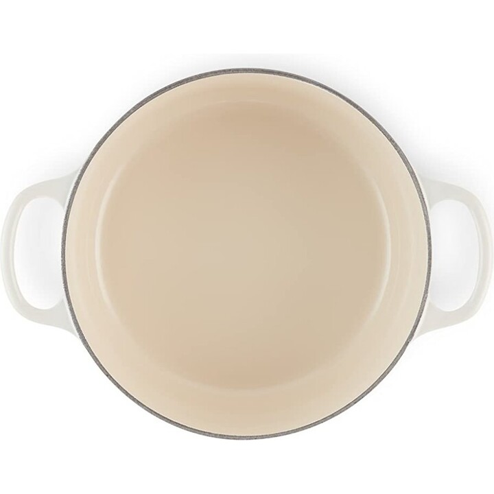 Pentola rotonda Le Creuset Signature, colore Meringue, 22 cm