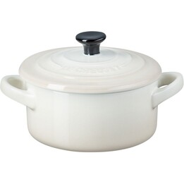 Petite cocotte en grès Le Creuset, couleur Meringue, 0,2 L