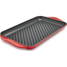 Le Creuset Extra große Plancha-Grillplatte, rot, 47 cm