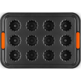 Tabuleiro Cannelé em aço carbono antiaderente da Le Creuset, 12 copos