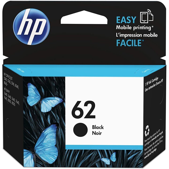 Cartucho preto HP n.º 62 original