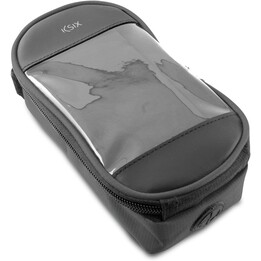 Ksix BXBIBAG02 - Transparent Smartphone Pouch, up to 5.5 Inches, Black