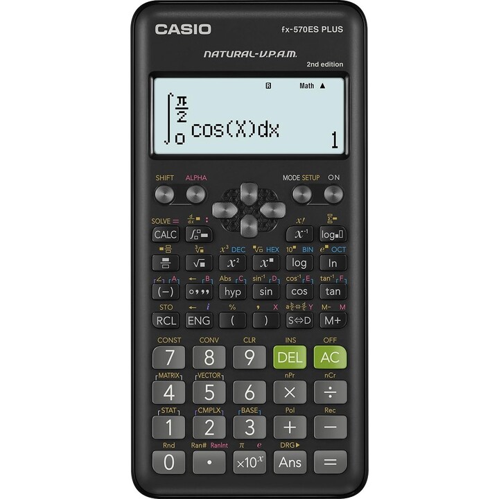 Calculadora científica Casio FX-570ES PLUS-2 417 funções preta