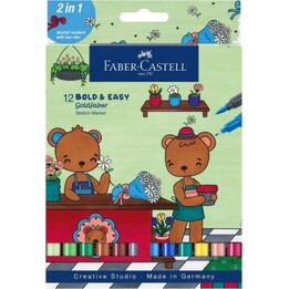 Faber-Castell Goldfaber Sketch Marker Set FC-164815 Ositos de peluche 12 colores