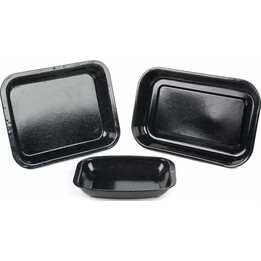 Juego de bandejas para asar de acero esmaltado Russell Hobbs CW20701EU, 3 piezas, negro
