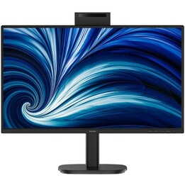Monitor profissional Philips 24B2N3200JH de 23,8" / Full HD / Webcam / Multimídia / Altura ajustável / Preto