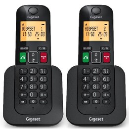 Teléfono Inalámbrico Gigaset Elemental 400 DUO/ Negro