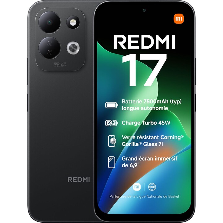 Xiaomi Redmi 17 5G, 4GB 128GB, 6.9 HD+, 7500mAh, Nero