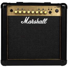 Amplificador combo para guitarra Marshall MG15GFX L0960188 dorado, 15 W