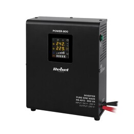 Rebel POWER-800 Wall Mounted Emergency Power Supply: Pure Sine Wave Converter with Charging Function 12V to 230V 800