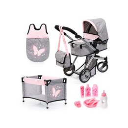 Passeggino per bambole Bayer, culla City Star Mega set 18333AB