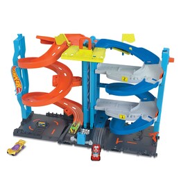 Pista Hot Wheels City Racing Tower para carrinhos de brinquedo +4 anos