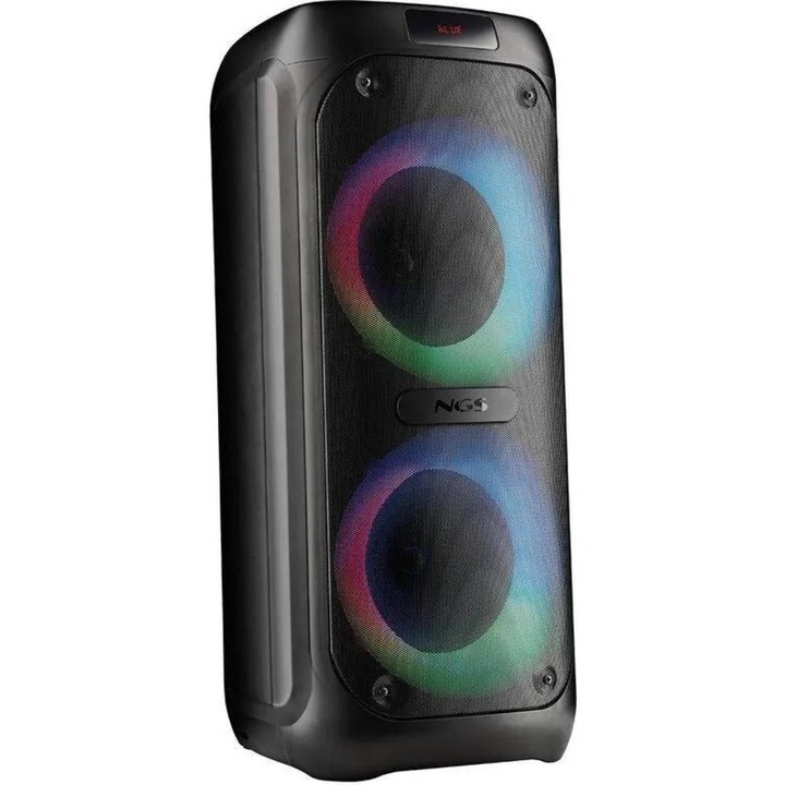 NGS Wildbanger 3 – Tragbarer Bluetooth-Lautsprecher mit USB- und AUX-Anschluss, RGB-Beleuchtung, 240 W, schwarz