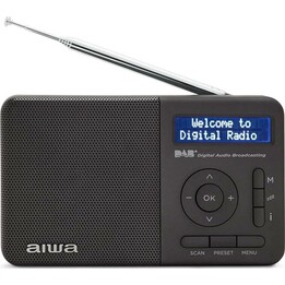 Rádio digital de bolso Aiwa RD-40DAB/BK com DAB+/FM, 2000 mAh, preto