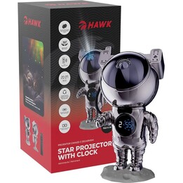 Hawk HW-STAR02 Astronaut Sternenprojektor mit Uhr, Chromatic Ed