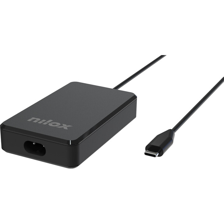 Nilox NXPDCGAN100W GaN-USB-C-Laptop-Ladegerät 100W schwarz