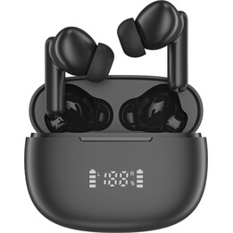 Auriculares inalámbricos Audeeo Navigator TWS con pantalla LED (negros)