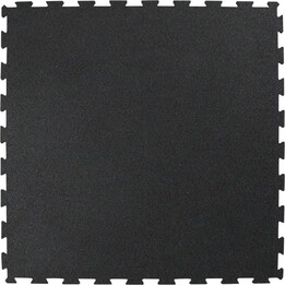 Rebel RBA-3154-15 Gym Rubber Floor Tile Puzzle Mat 1m 15mm Black