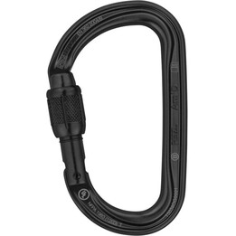 Mousqueton asymétrique en aluminium Petzl AmD Screw-Lock 620892 - Noir
