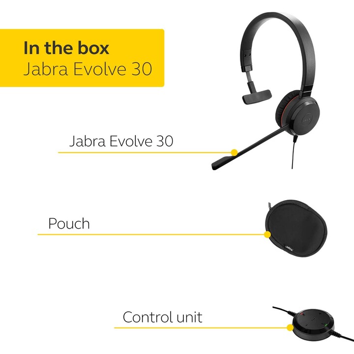 Jabra Evolve 30 II MS Mono USB Schwarz
